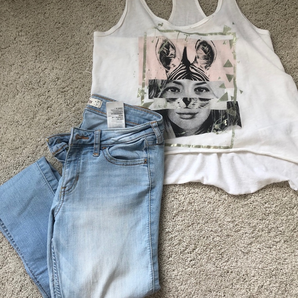 Tank top and jeans